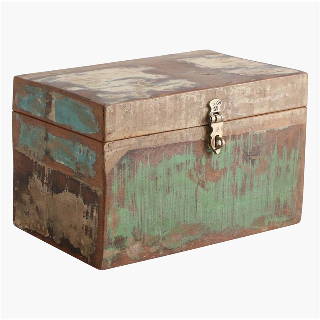 STUFF Vintage Storage Box, Recycled Wood, Shabby Vintage Style
